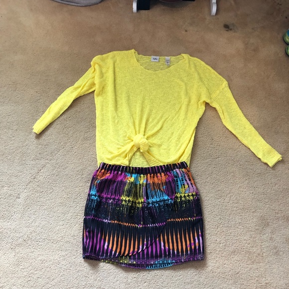 Roxy Multicolor Mini Skirt - Picture 4 of 8